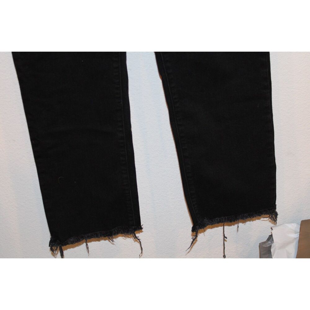 J. Crew 96 straight leg raw hem black jeans size 29 remake - Picture 2 of 9